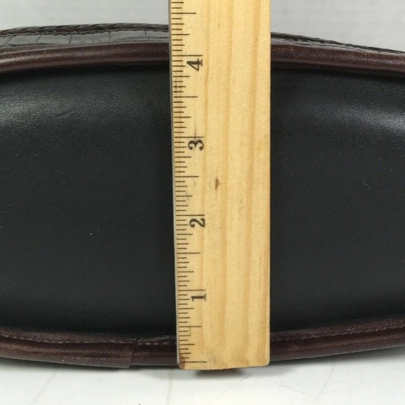 Bucket Bag Vtg Black Leather Brown Reptile Print - Picture 6 of 8